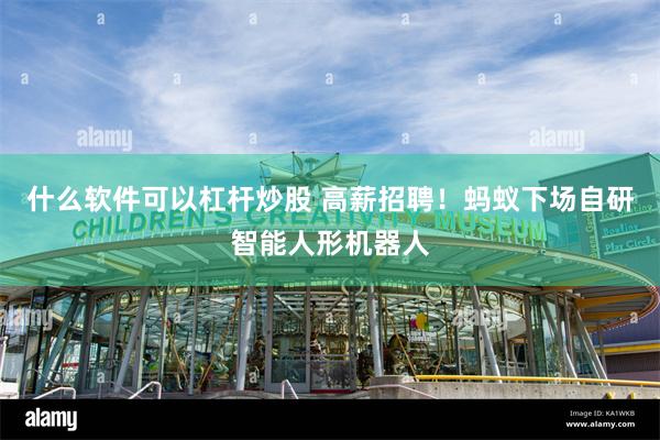 什么软件可以杠杆炒股 高薪招聘！蚂蚁下场自研智能人形机器人